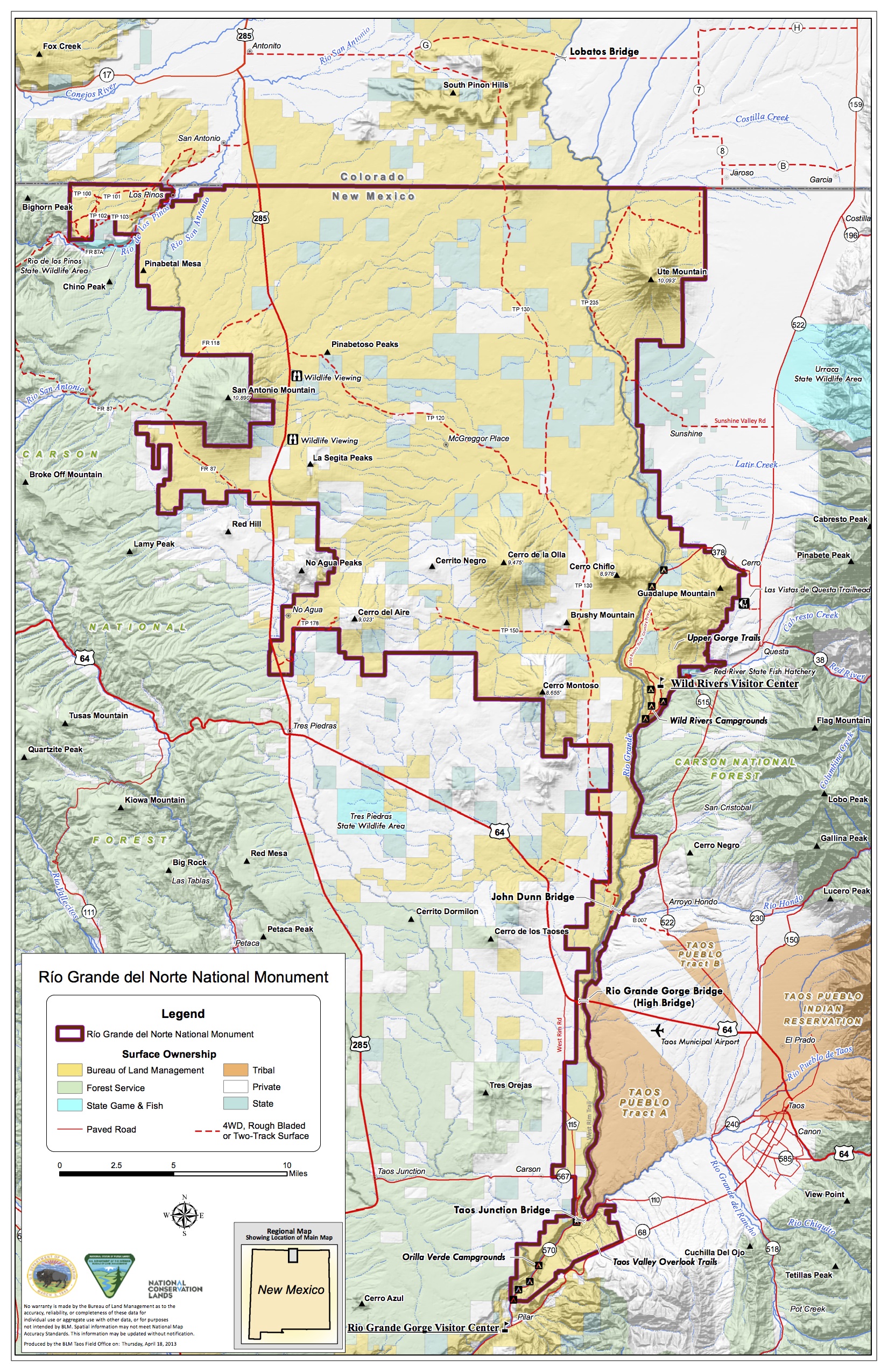 Rio Grande New Mexico Map United States Map